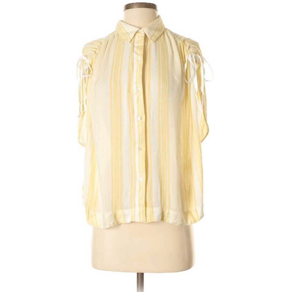 Free People Ruched Tie Shoulder Top
